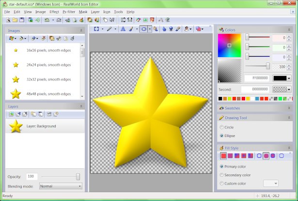 Click to view RealWorld Icon Editor 2010.1 screenshot