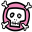 Pink And White Skull.ani