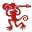 KUmonkeyredwhite.cur