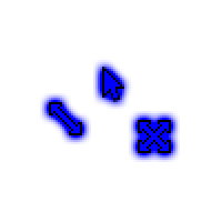 Blue Glowing Cursors