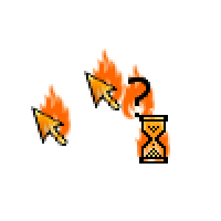 Flaming Fire Cursors