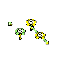 Cute Custom Cursor Flowey from Undertale