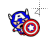 Captain America caricature IV left select.cur