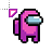 pink crewmate cursor.cur Preview