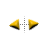 Paper Yellow Jet Horizontal  Resize .cur Preview