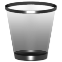 Black And Chrome Recycle Bin Icon