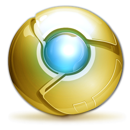Google Chrome Gold Icons Deluxe Edition Icon