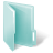 Windows 7 Folder Gray-Cyan.ico Preview