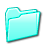 Windows XP Folder Cyan.ico Preview