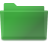 Semitransparent Open Folder Emerald (Bonus Gradient).ico Preview