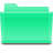 Semitransparent Open Folder Light Teal.ico Preview