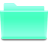 Semitransparent Open Folder Lighter Light Teal.ico Preview