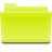 Semitransparent Open Folder Yellow-Green.ico Preview