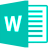 Word 2016 Cyan-Green.ico Preview