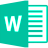 Word 2016 Green-Cyan.ico Preview