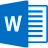 Word 2016 Medium Blue.ico Preview