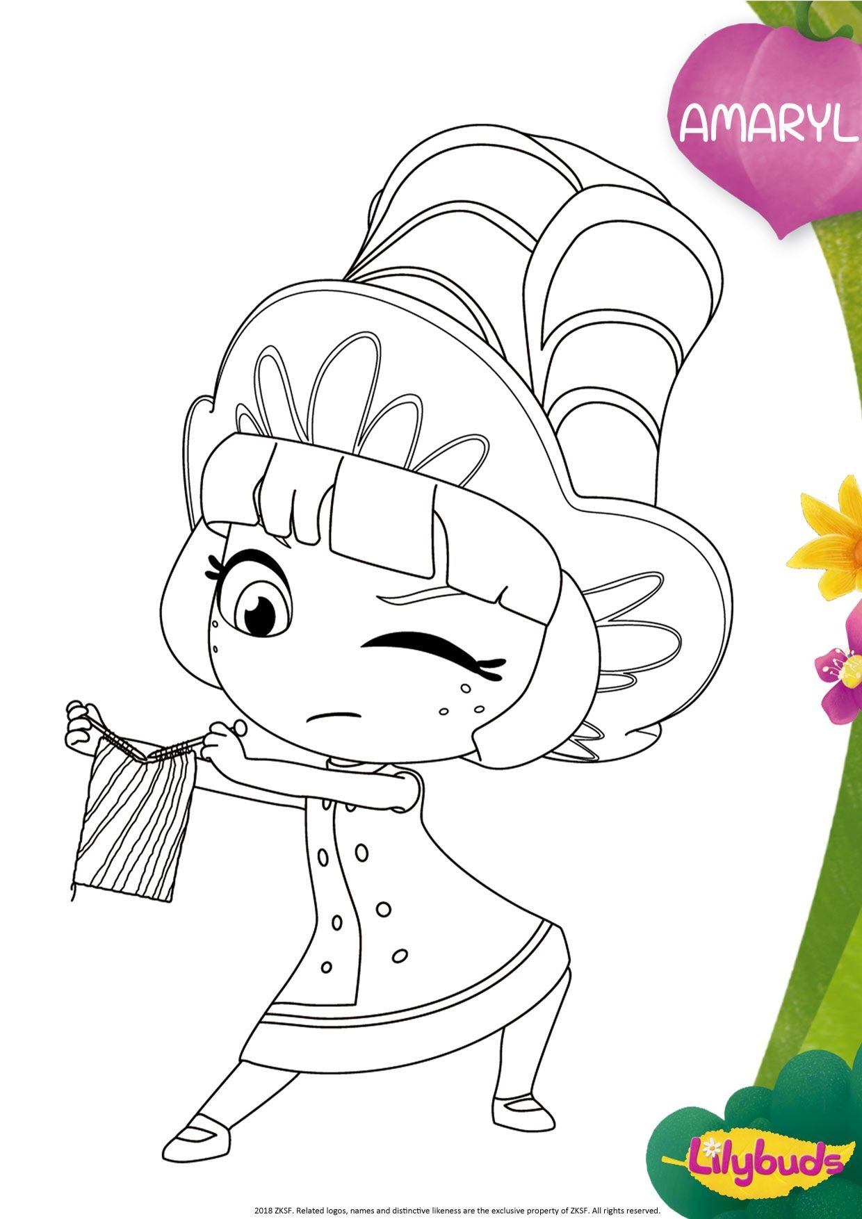 Daffodil coloring sheet(Lilybuds) Daffodil coloring sheet(Lilybuds) image