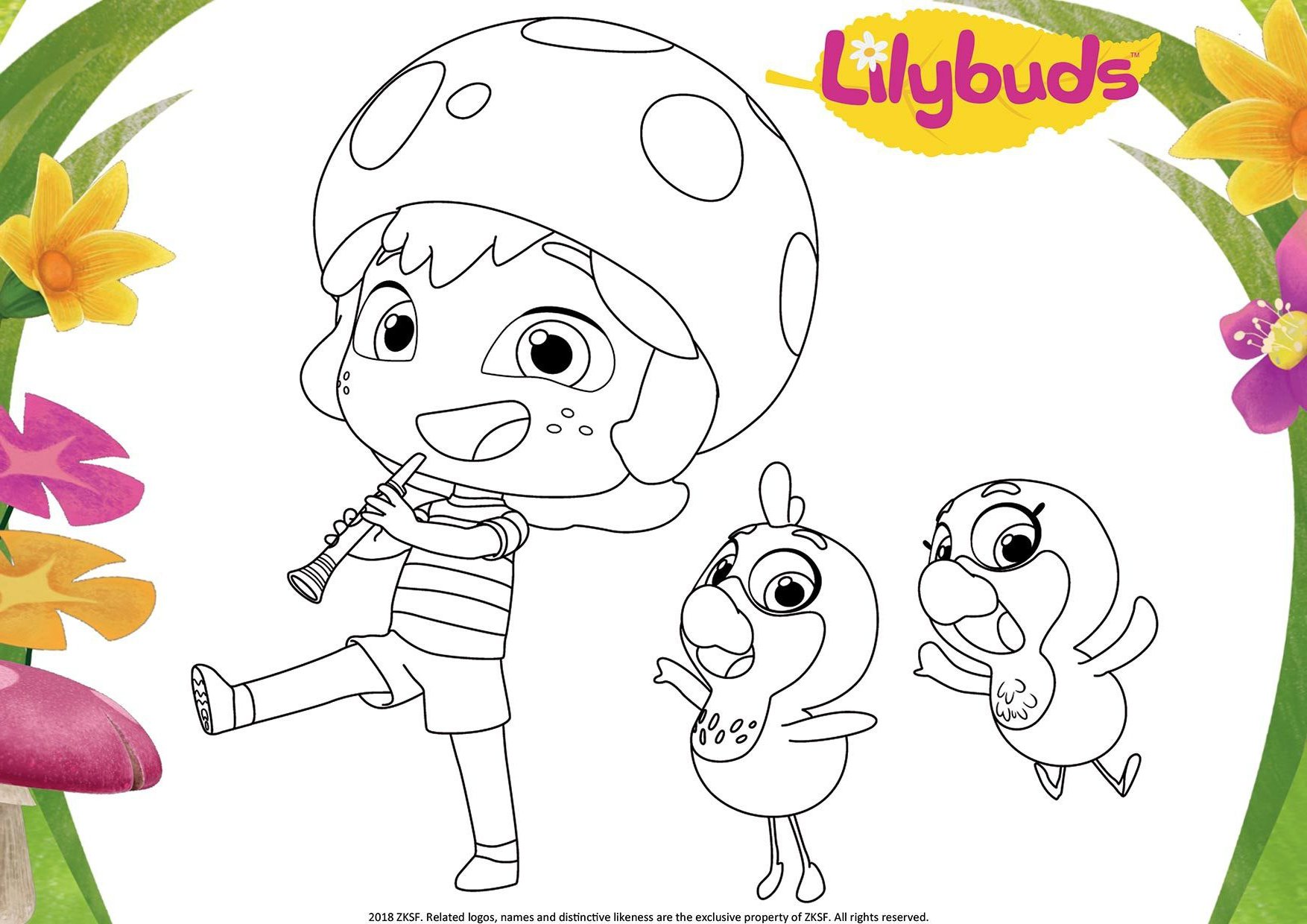 Cap coloring sheet(Lilybuds) Cap coloring sheet(Lilybuds) image