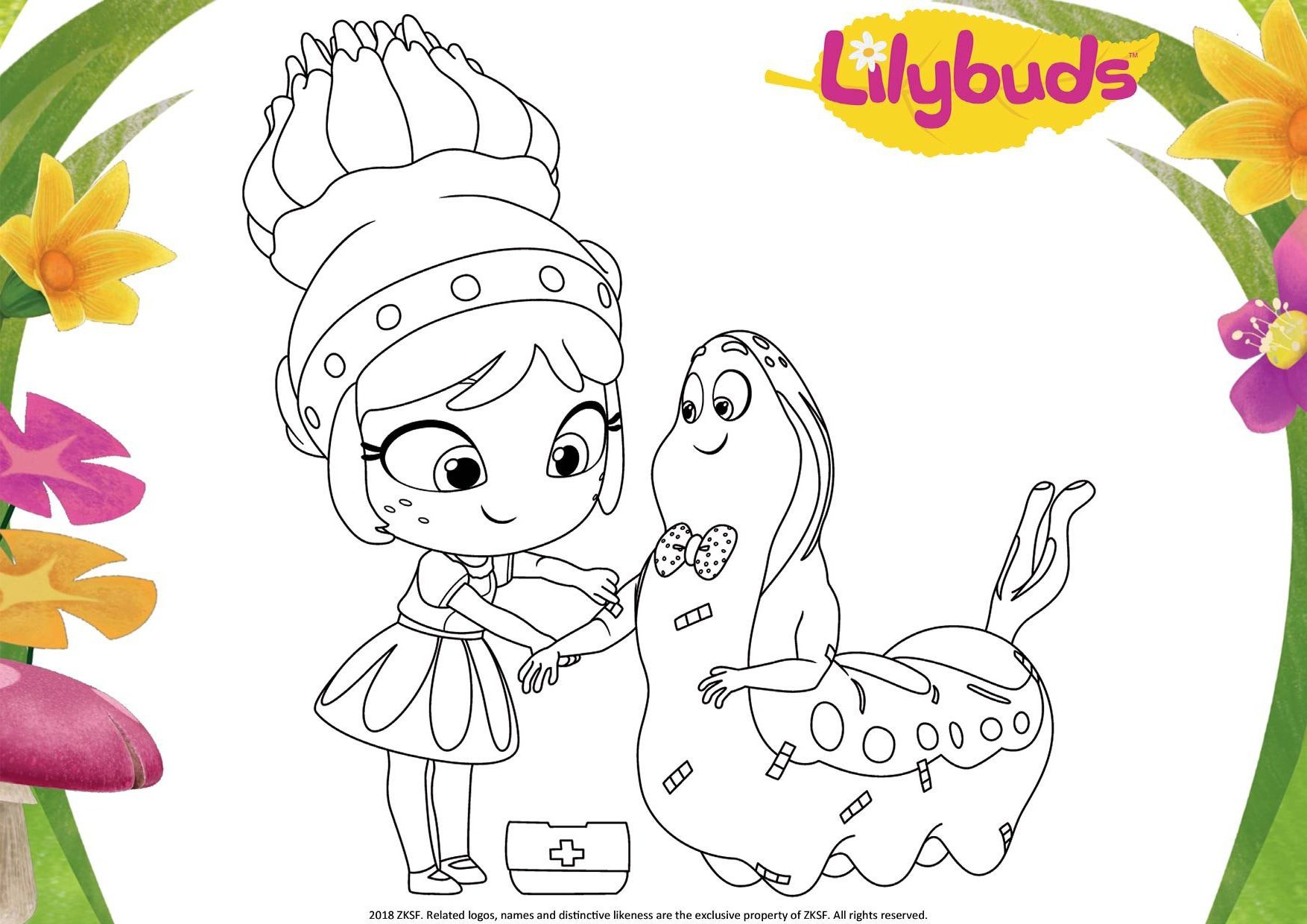 Thistle coloring sheet(Lilybuds) Thistle coloring sheet(Lilybuds) image