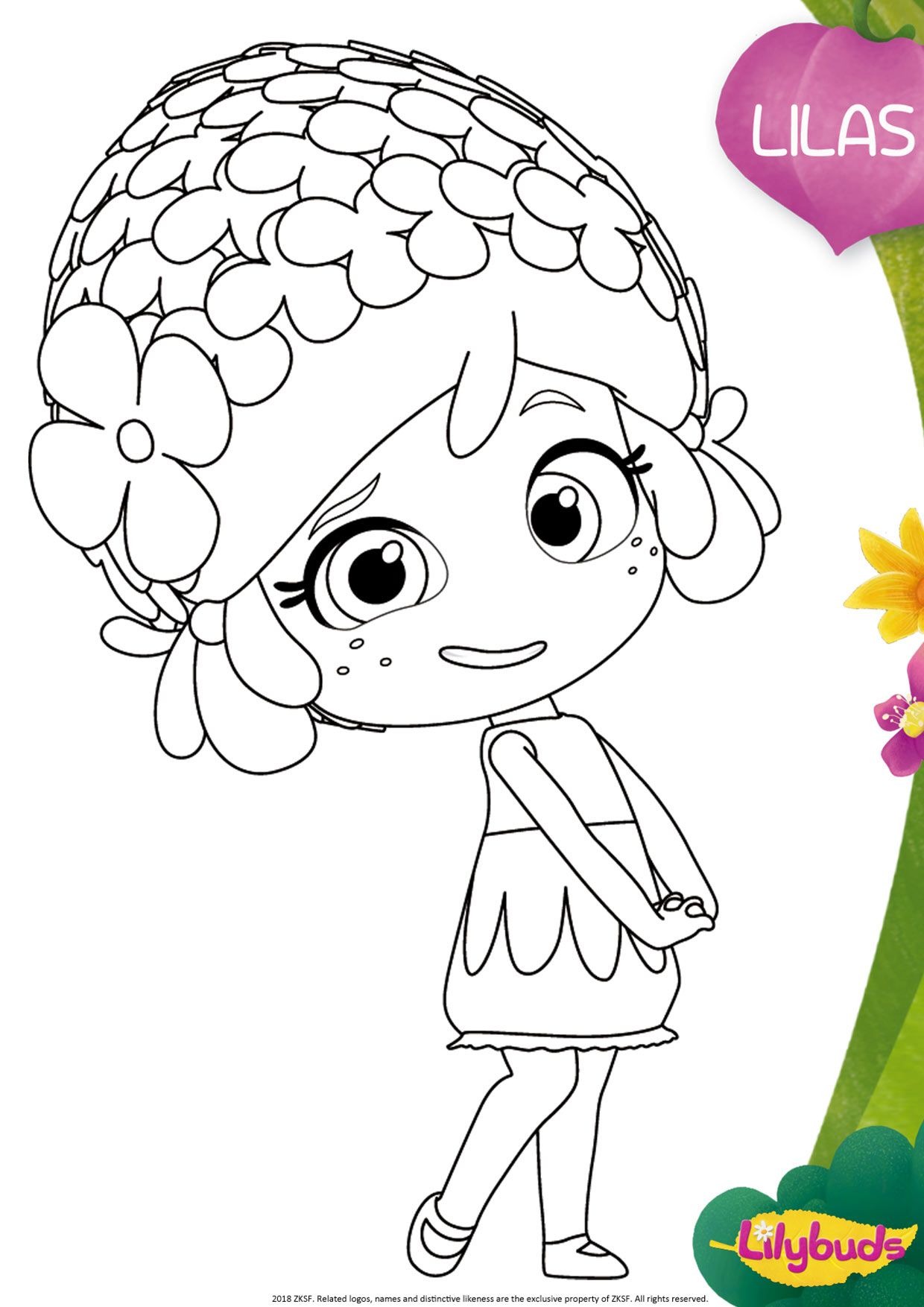Lilac coloring sheet(Lilybuds) Lilac coloring sheet(Lilybuds) image