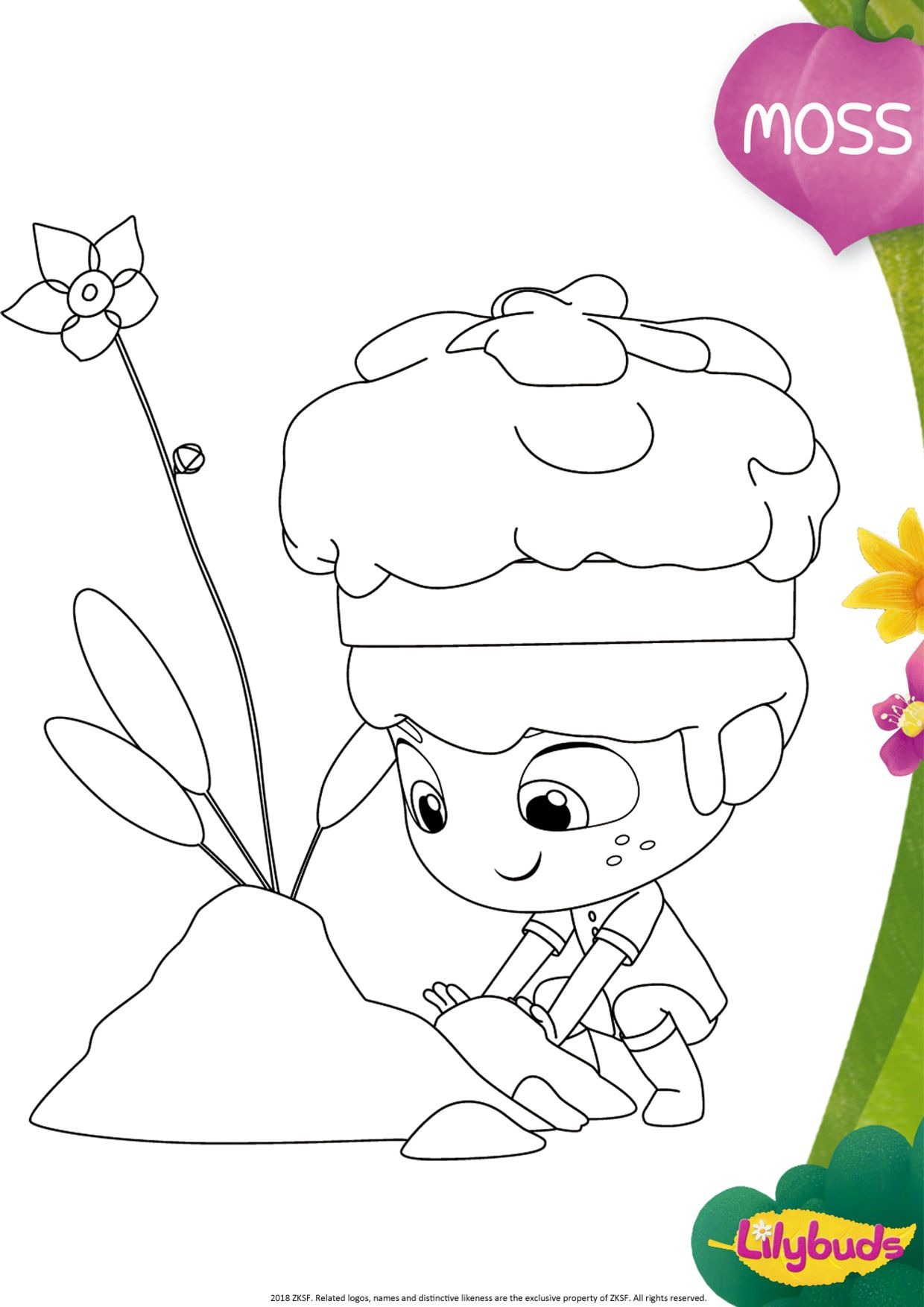 Moss coloring sheet(Lilybuds) Moss coloring sheet(Lilybuds) image