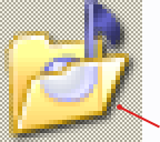 Icon with transparent pixels in editor