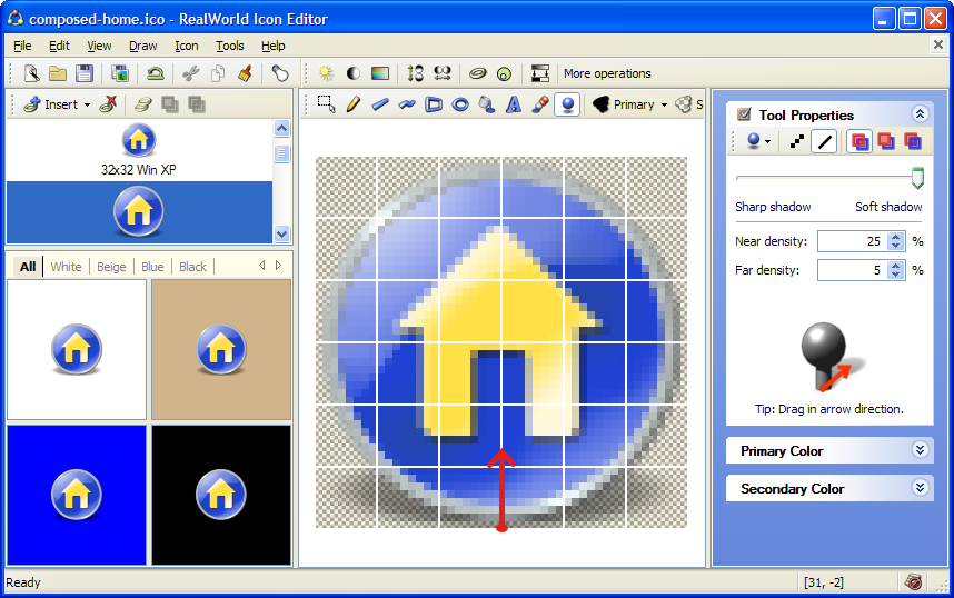 Adding projected shadow to an image