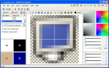 Vieweing the 16x16 pixel image in RealWorld Icon Editor